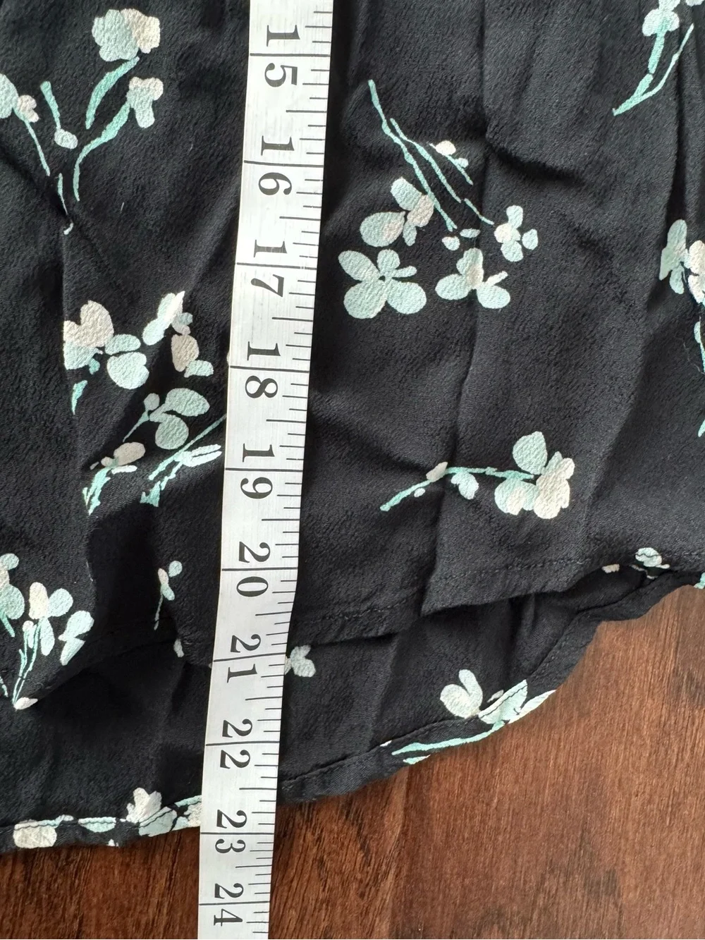 J. Crew Black Floral V-Neck Blouse XXL